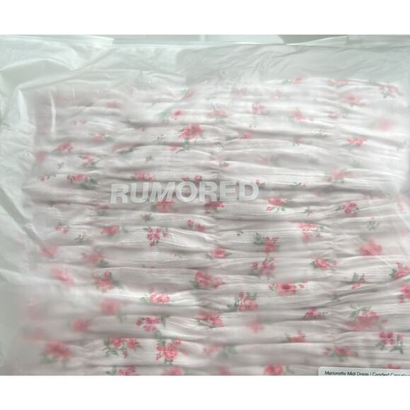 NWT $128 RUMORED Marionette midi dress / candied carnation S - Picture 5 of 14